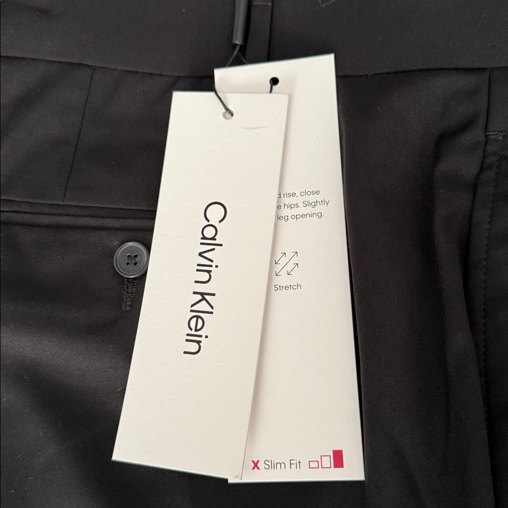 Calvin Klein Men's Slim Fit Black Pants